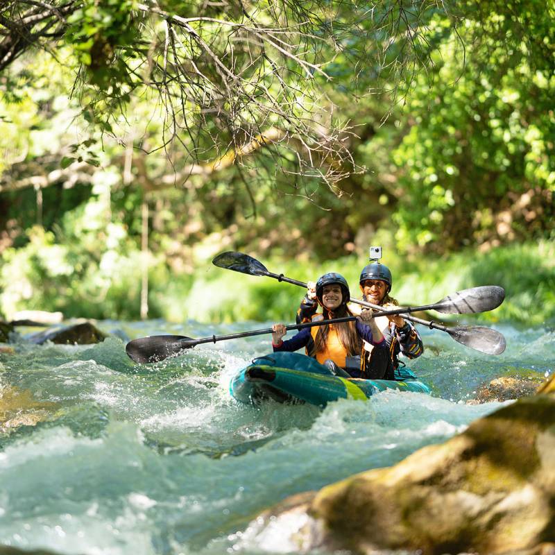 Aqua-Marina-Steam-Inflatable-Kayak-paddlers-on-river