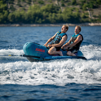 jobe-chaser-2-person-towable-ski-tube-teal-orange-riders-on-the-water-1