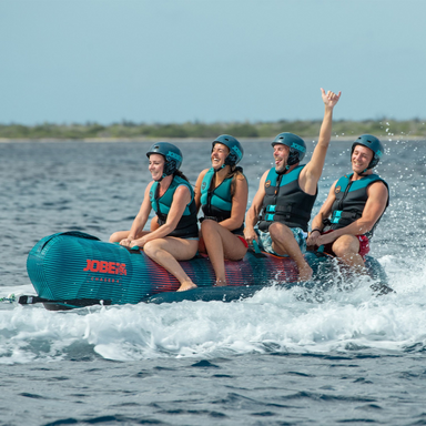 jobe-chaser-4-person-towable-ski-tube-teal-orange-riders-on-water-3